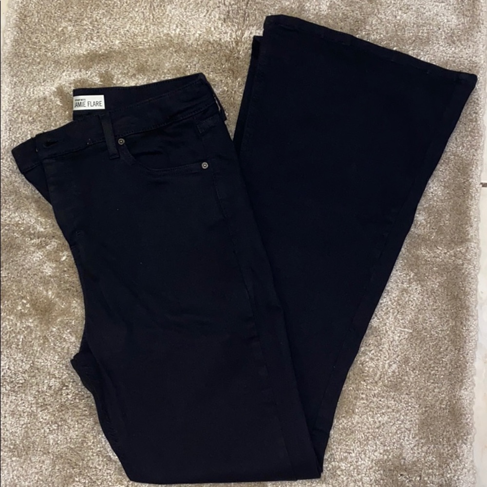 Topshop Moto Jamie Flare black jeans